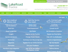 Tablet Screenshot of lakeroadpractice.nhs.uk